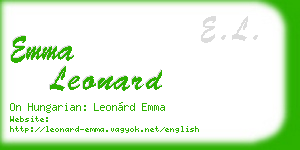 emma leonard business card